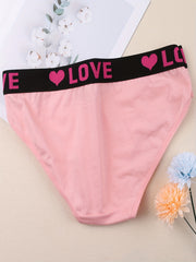6pcs Letter Print Briefs Comfy & Stretchy Intimates Panties Women's Underwear
