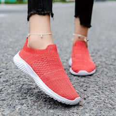 Women's Breathable Knit Sock Shoes Slip On Sports Shoes