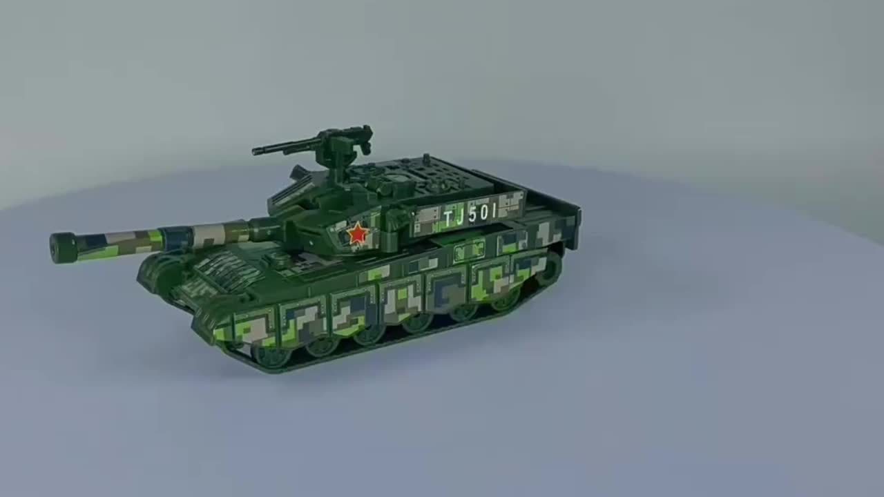 DIY Building Block Tanks Soldier Scene Assembly Toys