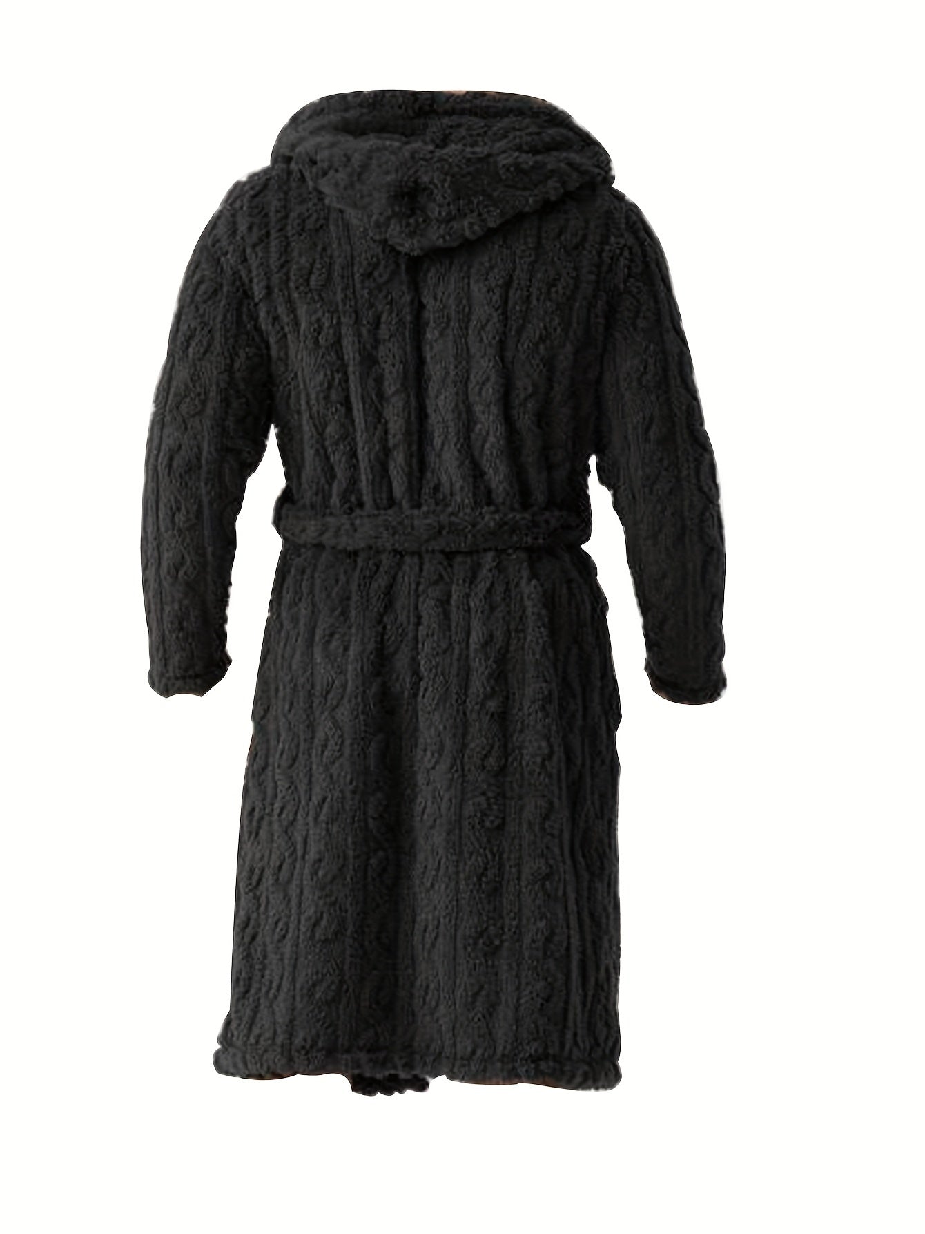 Cozy Hooded Night Robe with Belt, Women's Sleepwear
