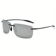 Men's Rimless UV400 Sunglasses for Driving Outdoor Fishing
