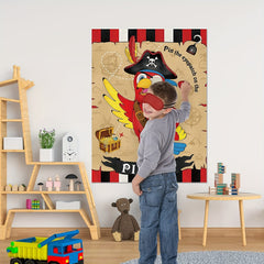 Pirate Parrot Poster Sticker Game for Birthday Party