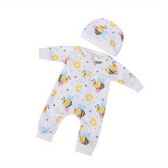 Bee & Floral Pattern Doll Clothing Set for 17-18 Inch Dolls