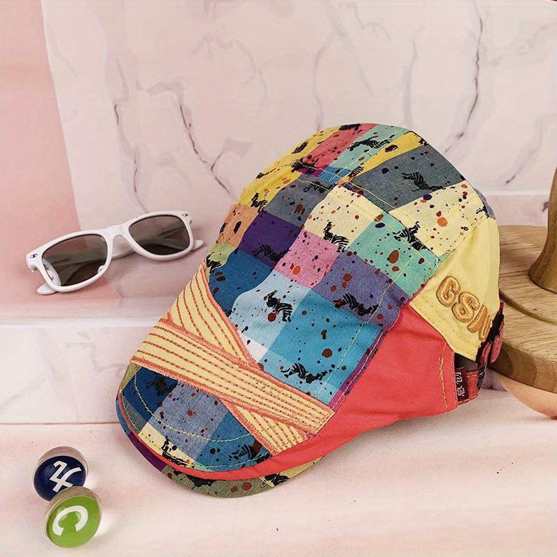 Kids Adjustable Peaked Cap w/ Graffiti Pony for Outdoor Sport