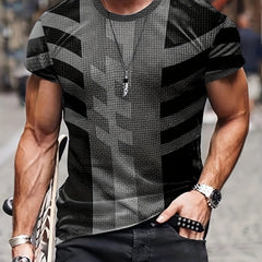 Vintage Style Printed T shirt Men's Casual Street Style Tee Shirt