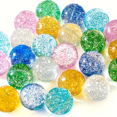 Assorted Glitter Bouncy Balls 40pcs Rubber Party Candy for Birthday Favors