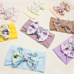 Printed Threaded Bow Baby Headband For 0-2 Year Old Babies