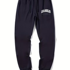 LA Casual Stretch Graphic Drawstring Joggers Men's Sweatpants