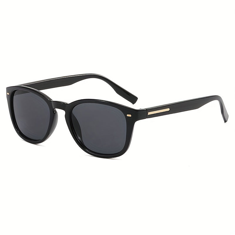 Square Sunglasses Retro Rivet Decor Anti Glare UV400