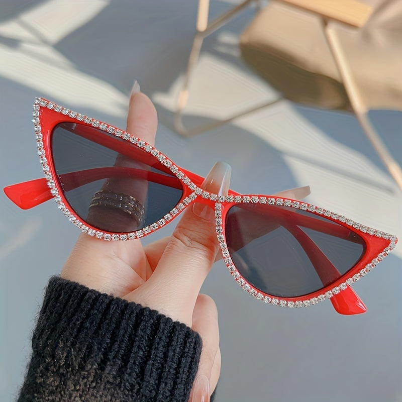 Y2K Cat Eye Rhinestone Sunglasses for Prom