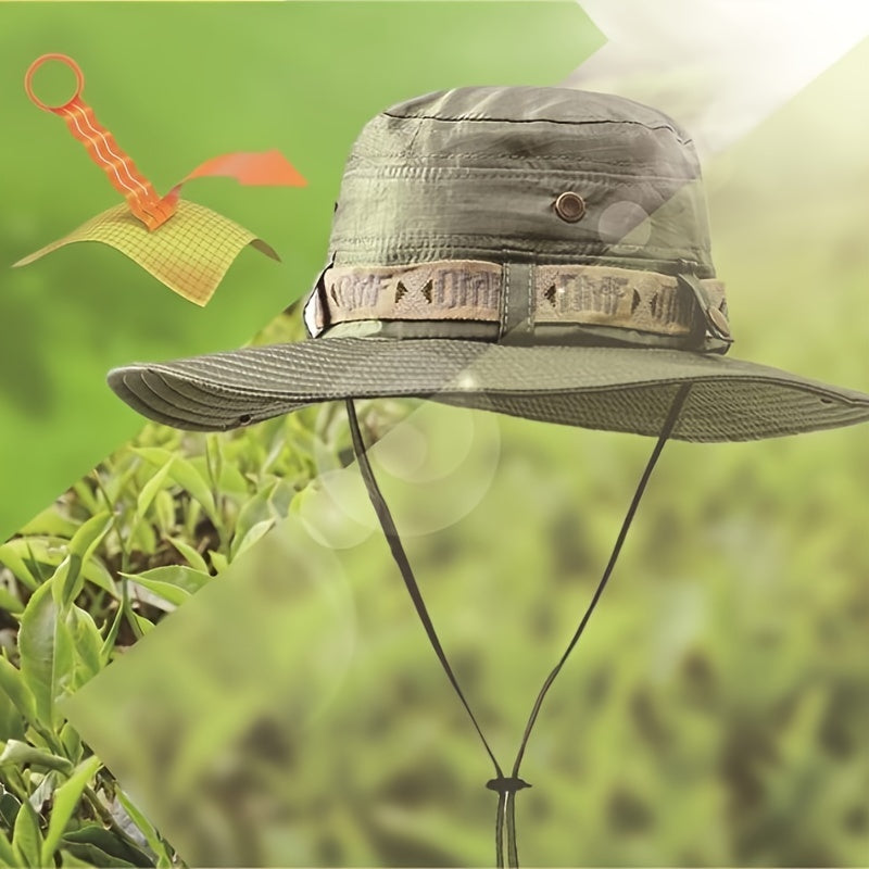 Men's Sun Protection Bucket Hat for Outdoor Activities