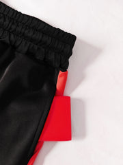 Side Patchwork Vertical Block Men s Drawstring Sweatpants
