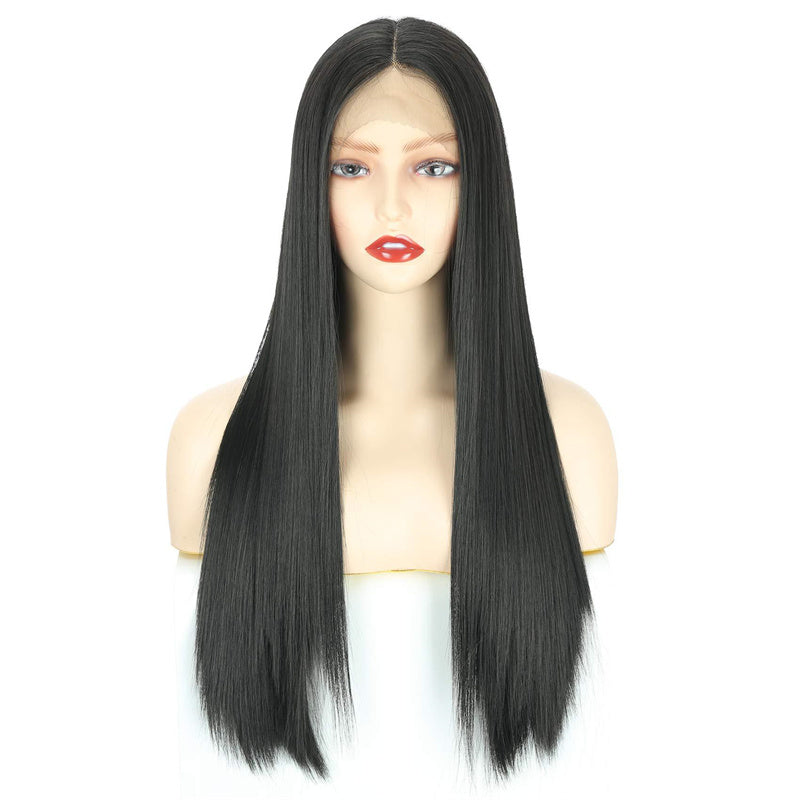 Long Straight Lace Front Wig 26 Inch Synthetic Wig for Women