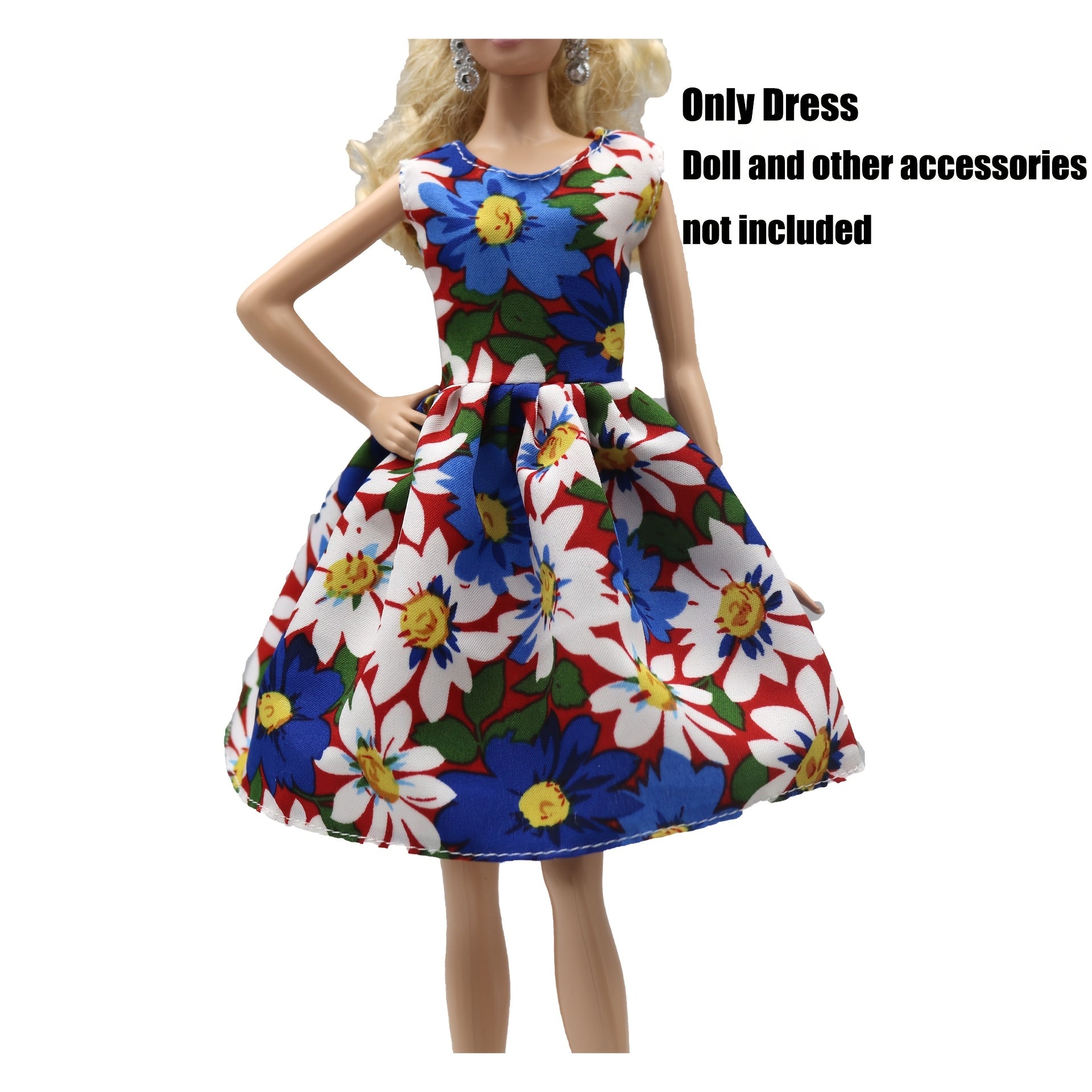 Floral Doll Dress Party Clothes for 11-12 Inch Dolls