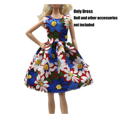 Floral Doll Dress Party Clothes for 11-12 Inch Dolls