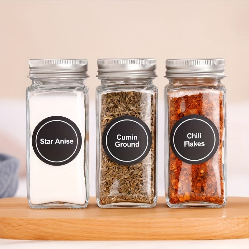 126pcs Round Spice Jar Labels Waterproof for Kitchen Storage & Organization