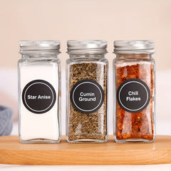 126pcs Round Spice Jar Labels Waterproof for Kitchen Storage & Organization
