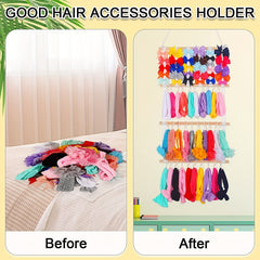 Baby Girl Headband & Hair Clip Holder, Large Capacity Organizer with Hook