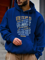 Men's Authentic Print Hoodie for Spring Fall