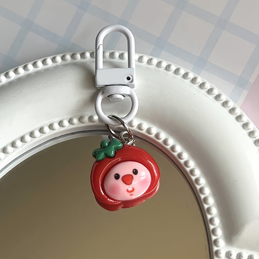 Cartoon Starfish Fish Strawberry Rabbit Keyring Charms Pendant