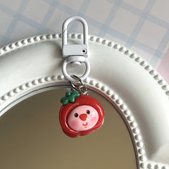 Cartoon Starfish Fish Strawberry Rabbit Keyring Charms Pendant