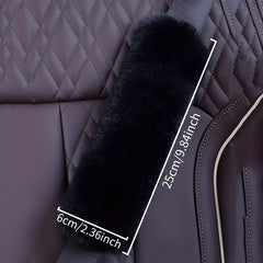 2pcs Fluffy Seat Belt Cover for Car