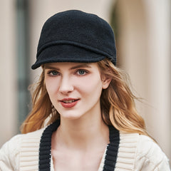Wool Solid Baseball Cap Women's Winter Warm Hat Valentines