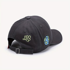 Sun Earth Embroidery Baseball Cap Curved Brim Dad Hats Lightweight Sports