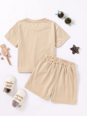 2pcs Boys Mr Steal Your Heart T shirt & Shorts Kids Summer Clothes Sets