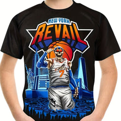 York & Basketball Element Kids Tees Boys And Girls Casual Halloween Top