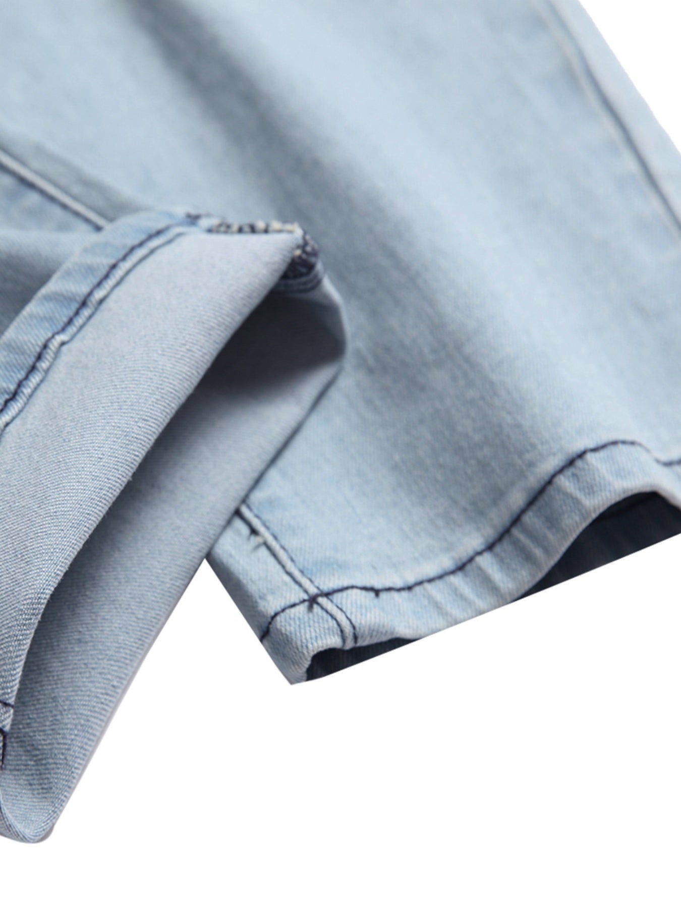 Men's Slim Fit Stretch Jeans Ripped Washed Denim Pants