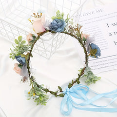Simulated Flower Garland for Girls Party Headdress