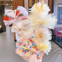 3pcs Princess Bow Hair Clip Little Girl Hair Accessories
