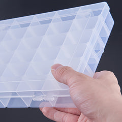 Plastic Transparent Storage Box with Hinged Lid