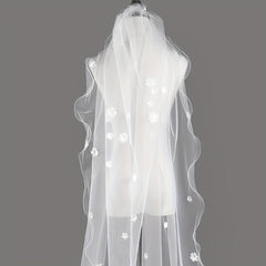 Baroque Wedding Veil With Comb Bride Cathedral Veil 1 Tier Long Veil