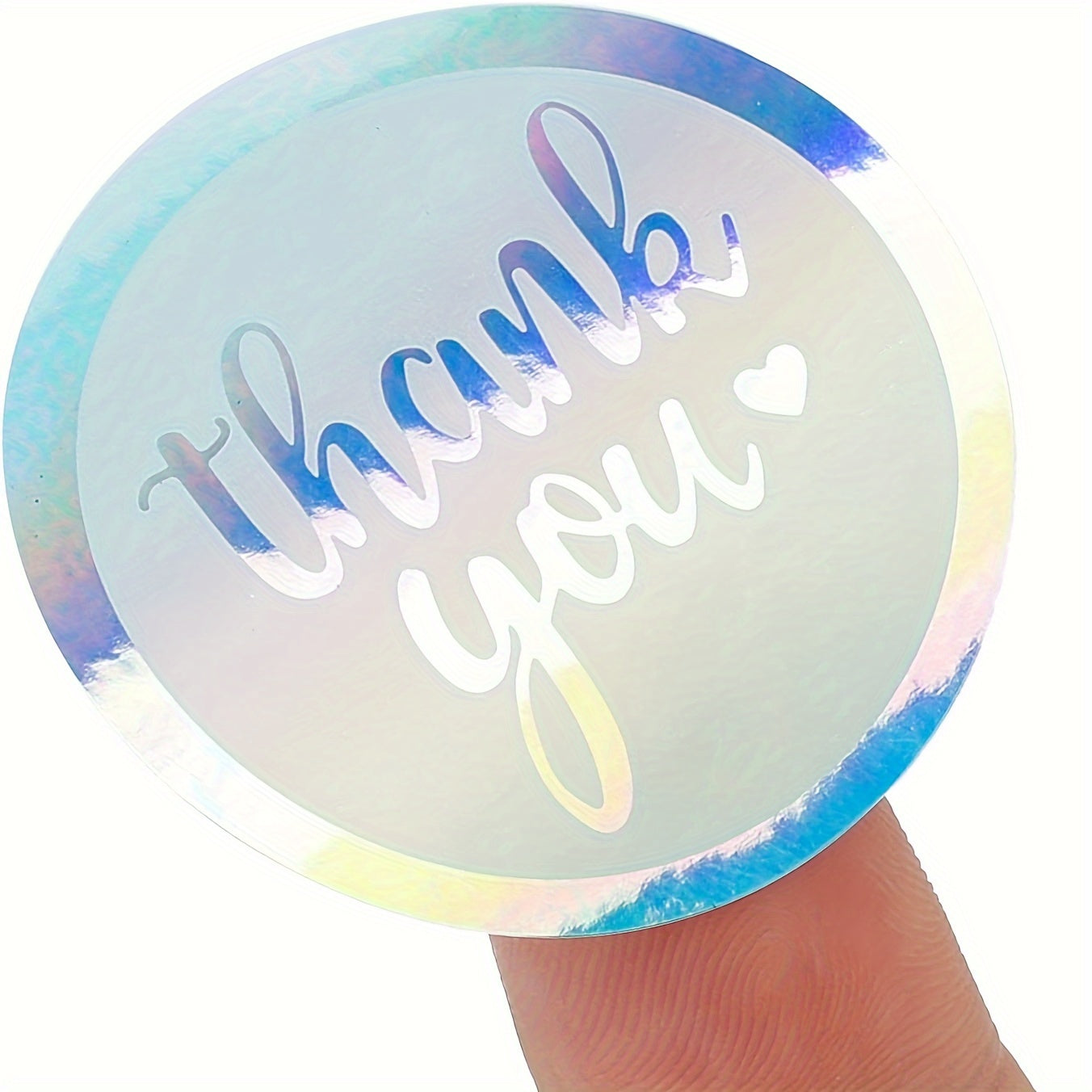 500Pcs Thank You Holographic Adhesive Stickers for Envelopes & Gifts