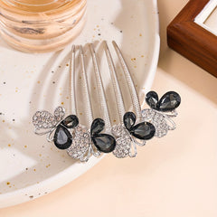 Rhinestone Butterfly Hair Comb Metal Headwear