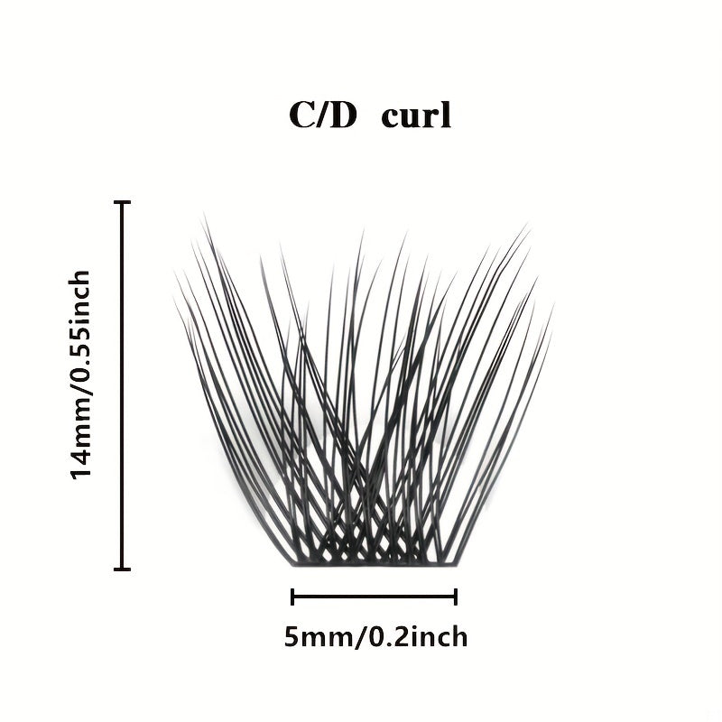 DIY Clusters Eyelash Dovetail Segmented Lashes 48pcs