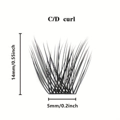 DIY Clusters Eyelash Dovetail Segmented Lashes 48pcs
