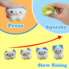 24pcs Soft Colorful Animal Squishy Toys Birthday Party Favors