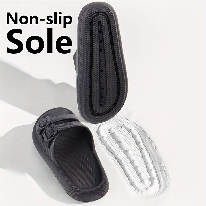 Men's Cozy Slippers with Double Hook & Loop Fasteners