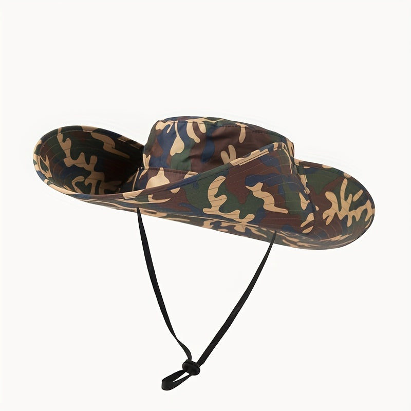 Camouflage Bucket Hat UV Protection Wide Brim Outdoor Boonie Hat