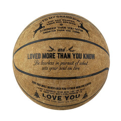 Bravery Inspiring PU Leather Basketball for Grandsons