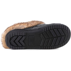 Women's Fuzzy Knit Slippers with Memory Foam and Fleece Liner