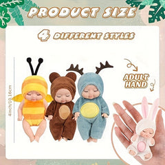 6pcs Fairy Princess Doll Set with 4 Animal Kids Perfect for Birthdays