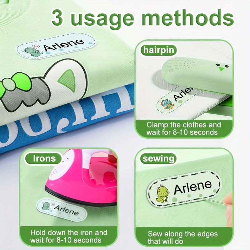 Dinosaur Custom Name Stickers - Waterproof - Medium Size
