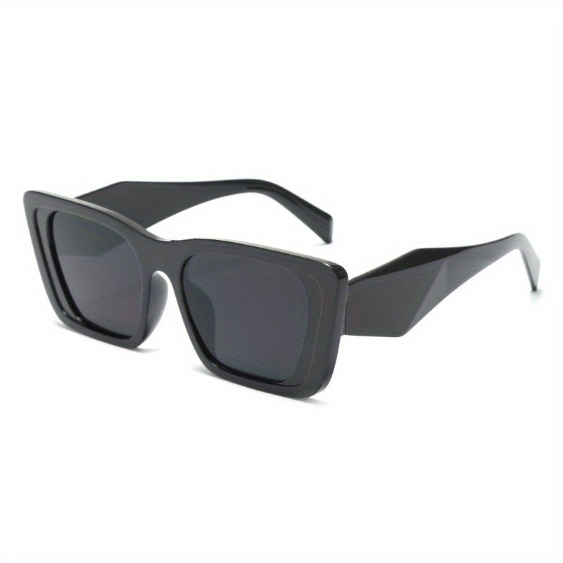 Square Frame Sunglasses Solid Wrap Around Glasses UV400