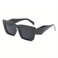 Square Frame Sunglasses Solid Wrap Around Glasses UV400