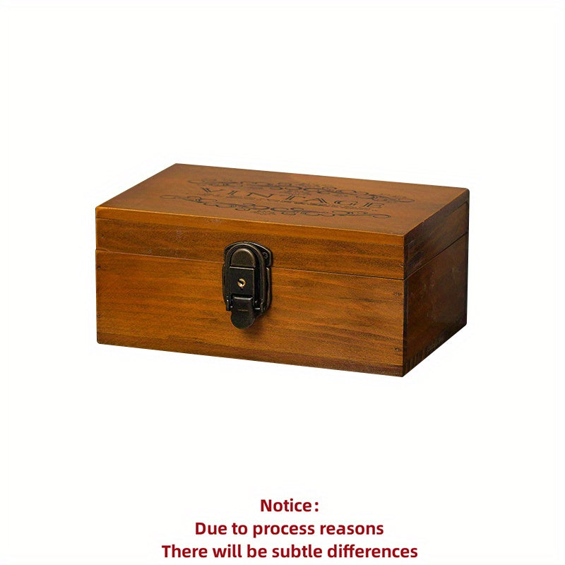 Vintage Wooden Jewelry Storage Box with Lock for Necklaces Earrings Bracelets