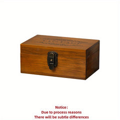 Vintage Wooden Jewelry Storage Box with Lock for Necklaces Earrings Bracelets